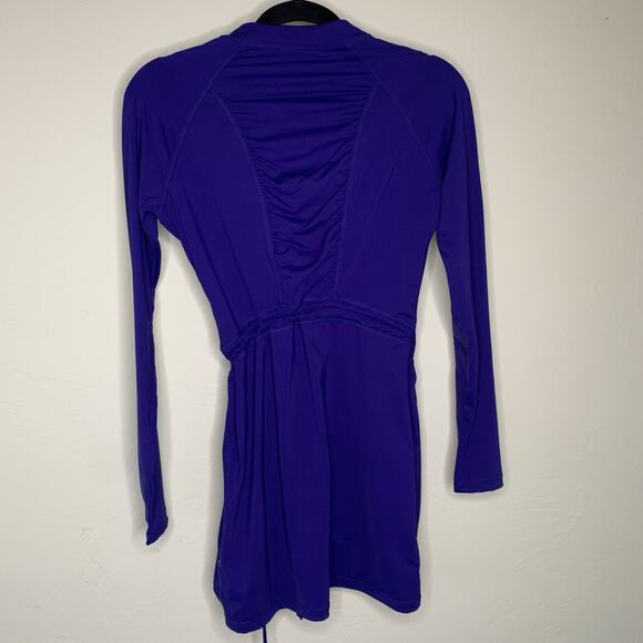Athleta Tidal Ruched Rash Guard Cover Up Purple Size Small - Picture 5 of 9